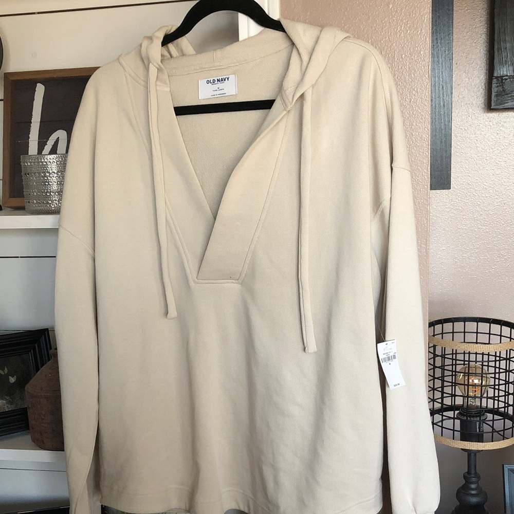 Old Navy Cream Pullover Hoodie